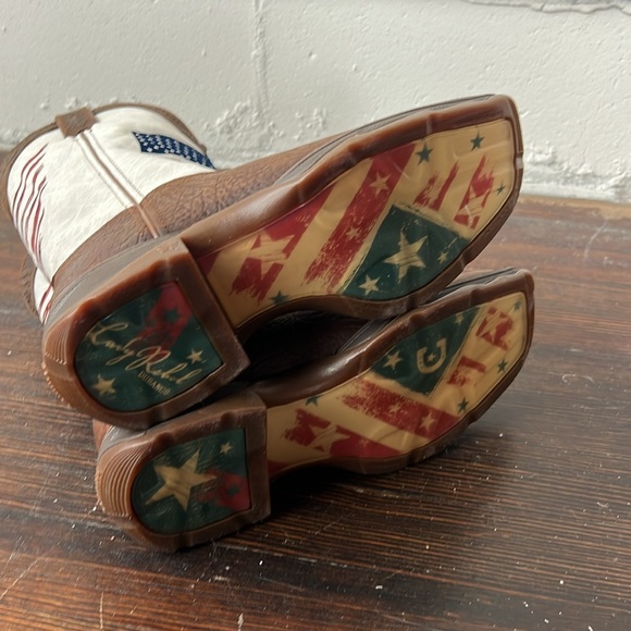 Women's Durango Lady Rebel Distressed Flag Embroidery Western Boots - Picture 5 of 6